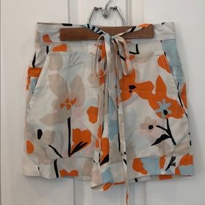 Diane Von Furstenberg silk floral shorts